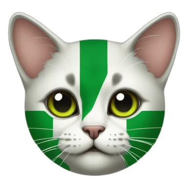 nigerian flag cat sticker