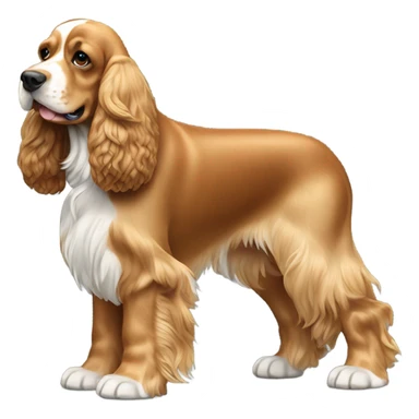 Dog-golden-english-cocker-spaniel-full-body-standing sticker