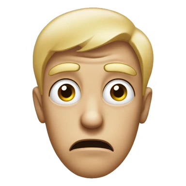 a face that is puzzled as to what is happening and a slight disgust sticker