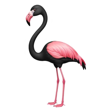 Black flamingo  sticker