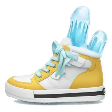 frozen sneaker with icicles sticker