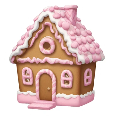 pastel pink gingerbread house sticker