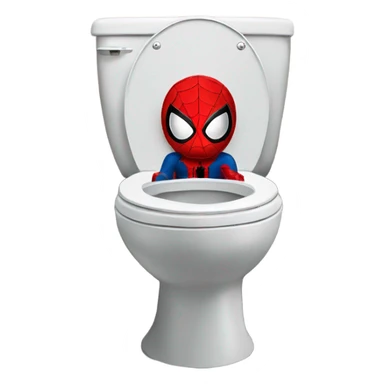 Spider - man in a toilet sticker