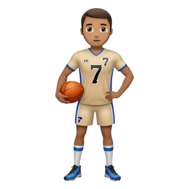 Number 7 Printed Athlete sticker