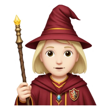 Gryffindor wizard with wand sticker
