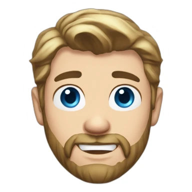 chris-hemsworth blue eyes cartoon wearing shirt sticker
