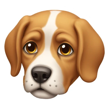 creates a dog that expresses sadness sticker