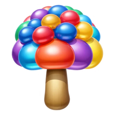   jeff koons style mushroom inflatable balloons sticker