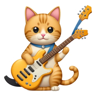 Gatto che suona la chitarra sticker