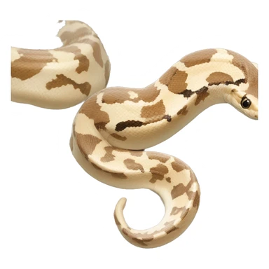 Cream and light brown ball python sticker