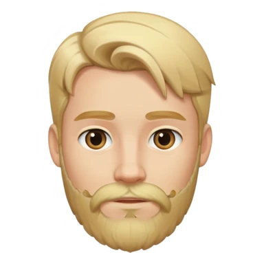 young man with blonde hair and neat medium beard sticker