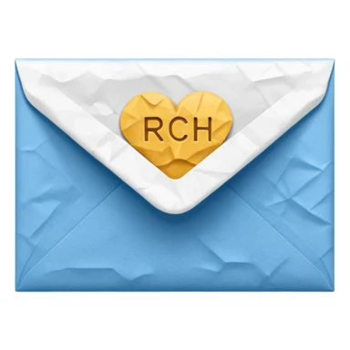 envelope with the word RCH on it sticker