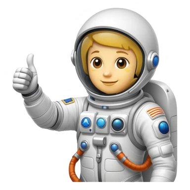Thumbs up spacesuit sticker