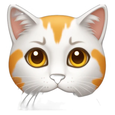 Gato pelo naranja y blanco sticker