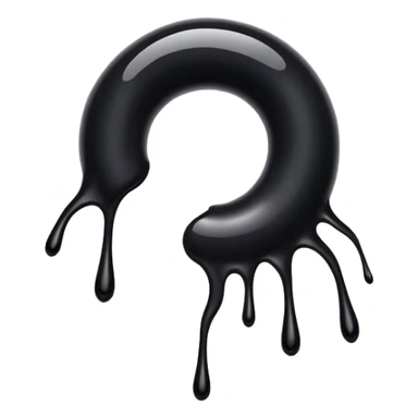 a black hole dripping white paint  sticker