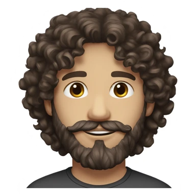White boy with dark brown medium length wavy curly hair and a beard and mustache and the prettiest hazel eyes you’ve ever seen  sticker