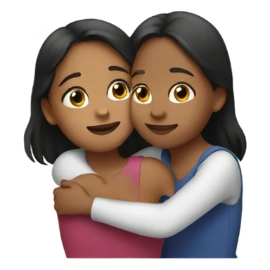 Sisters hugging sticker