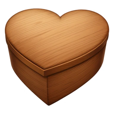 wood heart box sticker