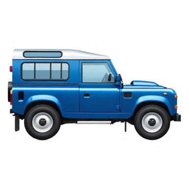 blue land rover side view sticker