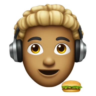 Un DJ avec hamburger  sticker
