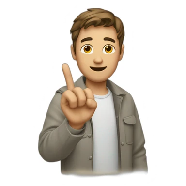 Homme levant les mains sticker