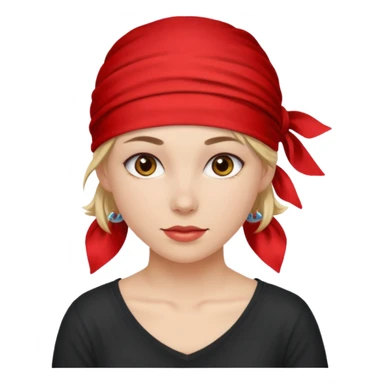 woman with wearing red bandana sticker