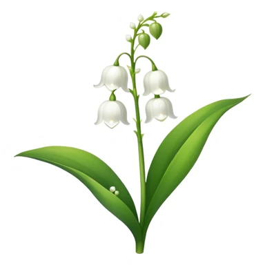 Single lily of the valley flower sticker