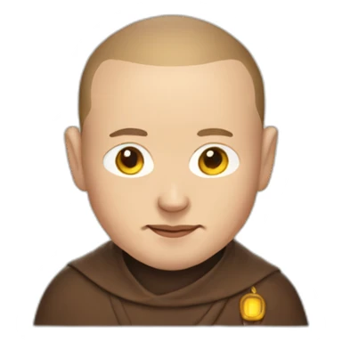 Elon musk as a monk sticker