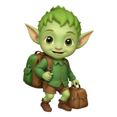 Goblin small baby  school  bag  sticker