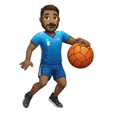 Handball player sticker