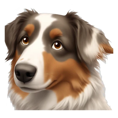 Australian Shepherd with a ginger girl sticker
