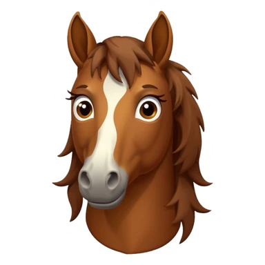 Confused horse with question marks sticker