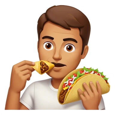 Guy eating Taco Bell  sticker