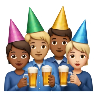 bola de discoteca bebiendo cerveza con amigos sticker