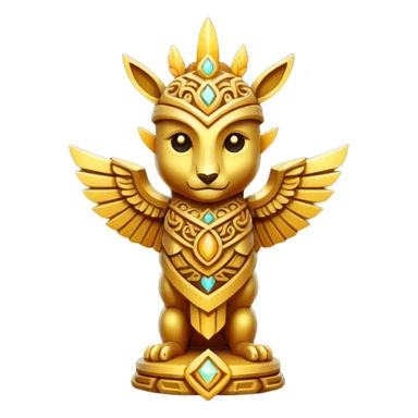 fantasy magic golden totem low poly sticker