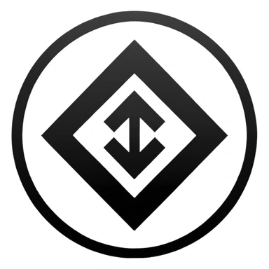 The image is a red background with a white circle in the center. Inside the circle, there is a black Nazi symbol, which appears to be a swastika. The symbol is in the shape of a circle with a diagonal line running through it, creating a zigzag pattern. The overall design is simple and minimalistic. sticker