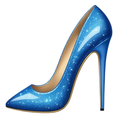 Blue glitter heels sticker