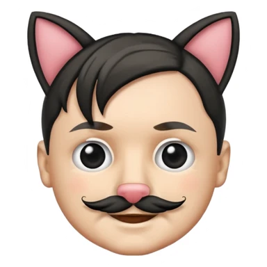 adolf hitler with cat ears  sticker