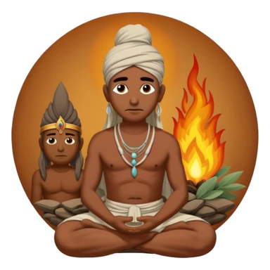 Calanus the Indian Sage in 327 BCE before a funeral pyre sticker