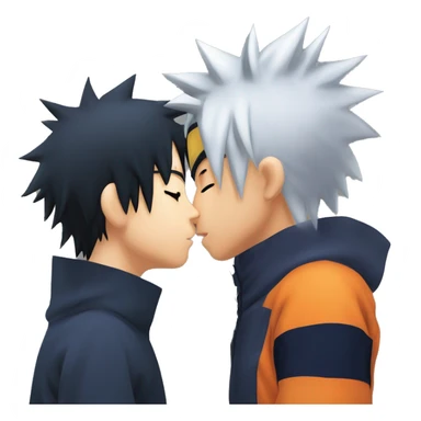 Naruto uzumaki kissing sasuke uchiha  sticker