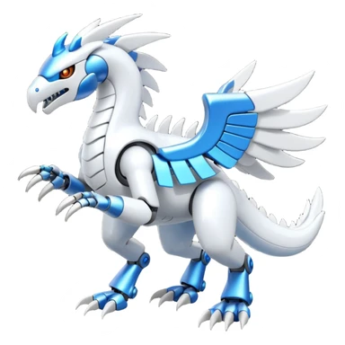 Shiny Tropical Reshiram-Robot-Fakémon-hybrid-creature (full body)  sticker