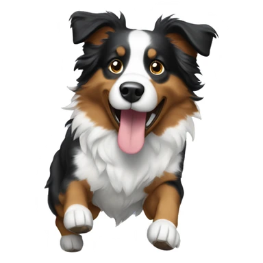 Anvil with Jumping Australian shepherd  sticker