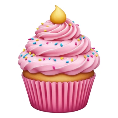 Cupcake with pink icing sticker