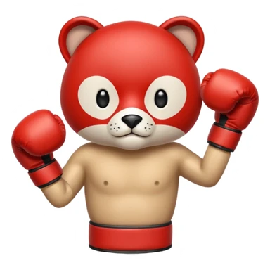 Animal with boxing gloves sticker