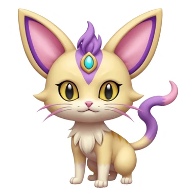  Fey Toony Meowth-Espeon-Skitty-Delcatty-Sprigatito-Purrloin-fusion-hybrid sticker