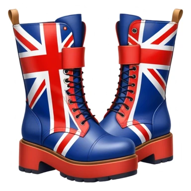 Union Jack flag platform boots sticker
