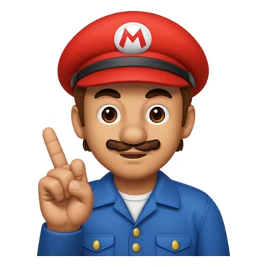 mario sacando el dedo  sticker