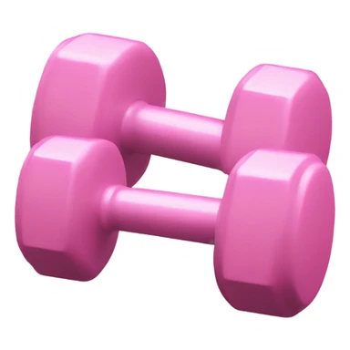 Two light pink dumbbells  sticker