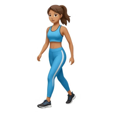 women walking full body workout clothes sticker