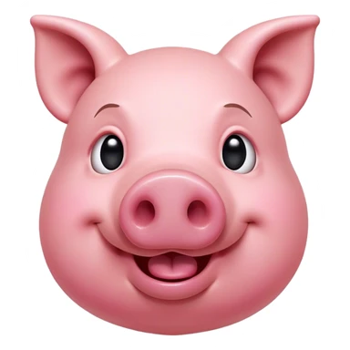 Cinematic Comical Pig Portrait Emoji, Head tilted dramatically with an exaggeratedly amused expression, featuring a striking rosy-pink hide with a playful snout and wide, expressive eyes filled with playful disbelief, Simplified yet hilariously expressive features, highly detailed, glowing with a slightly sassy glow, high shine, dramatic yet playful, stylized with an air of cheeky mischief, bright and endearing, soft glowing outline, capturing the essence of a spirited and over-the-top pig, so meme-worthy it feels like it could oink its way into internet fame instantly! sticker